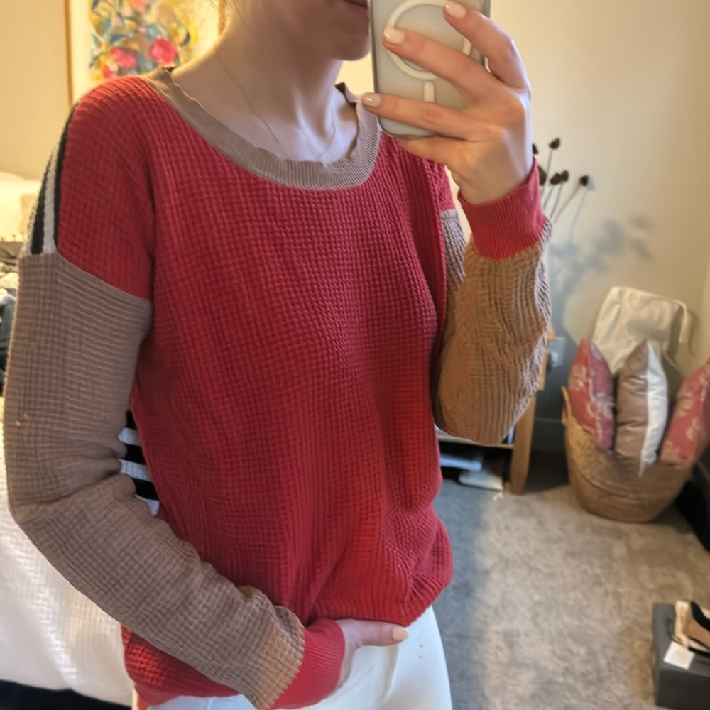 Madewell striped back sweater